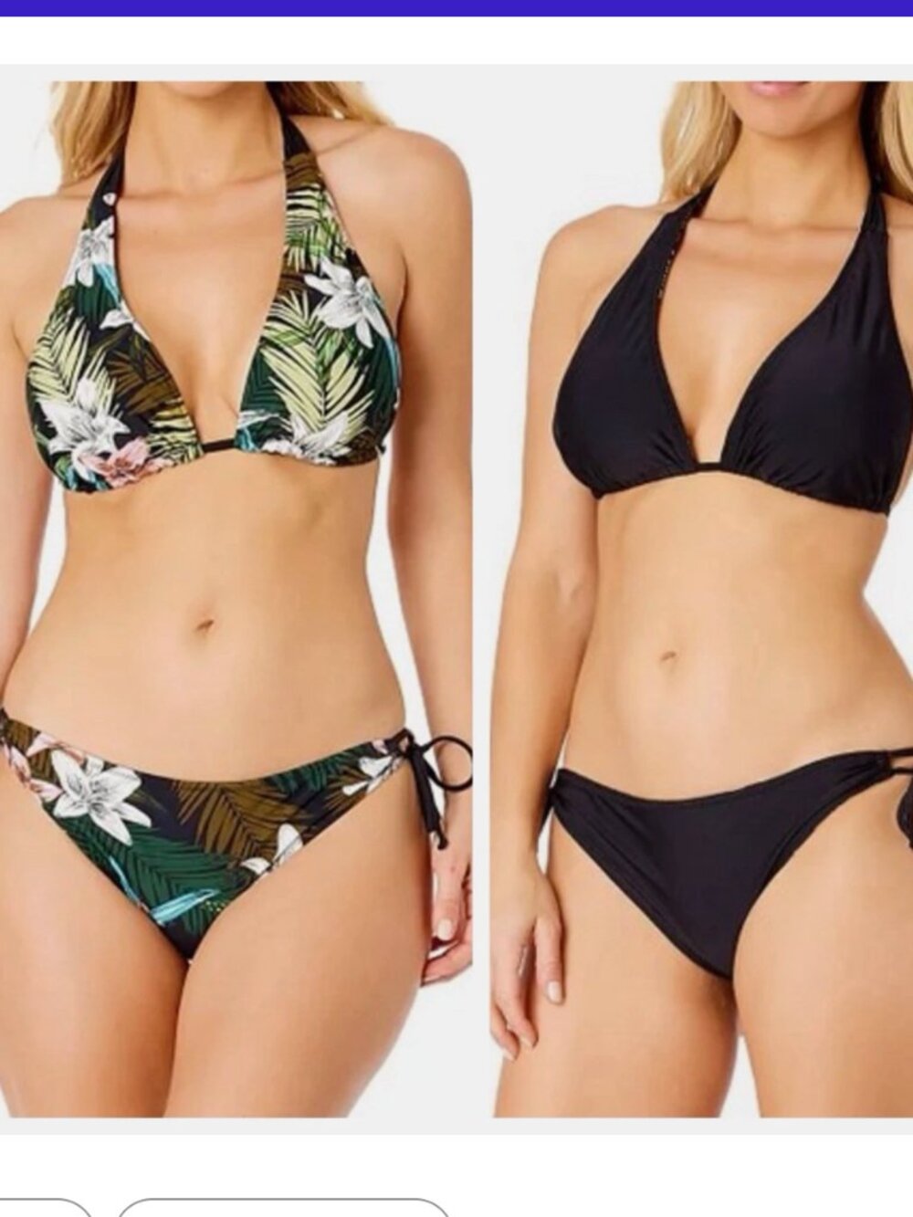 NEW Hurley Tropical Print Reversible Bikini Set Size XL